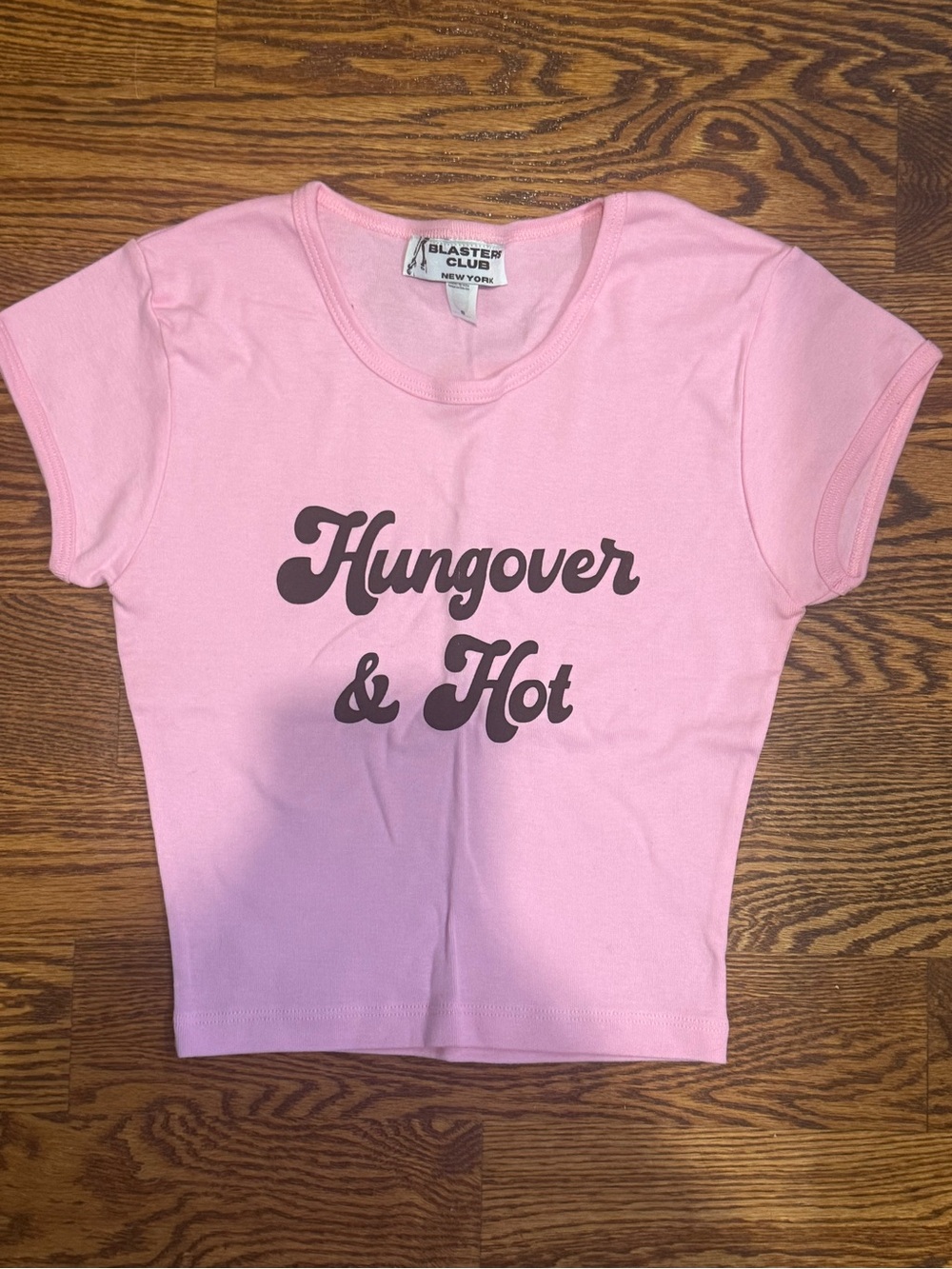 omighty Pink "Hungover & Hot" Crop Top